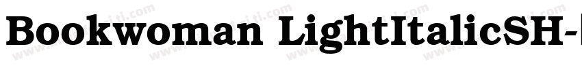 Bookwoman LightItalicSH字体转换